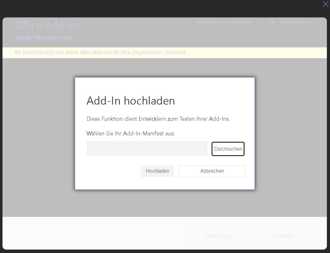 upload manifest section